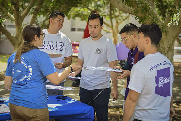 ASU students at the 2019 National Voter Registration Day event at ASU’s Tempe campus
