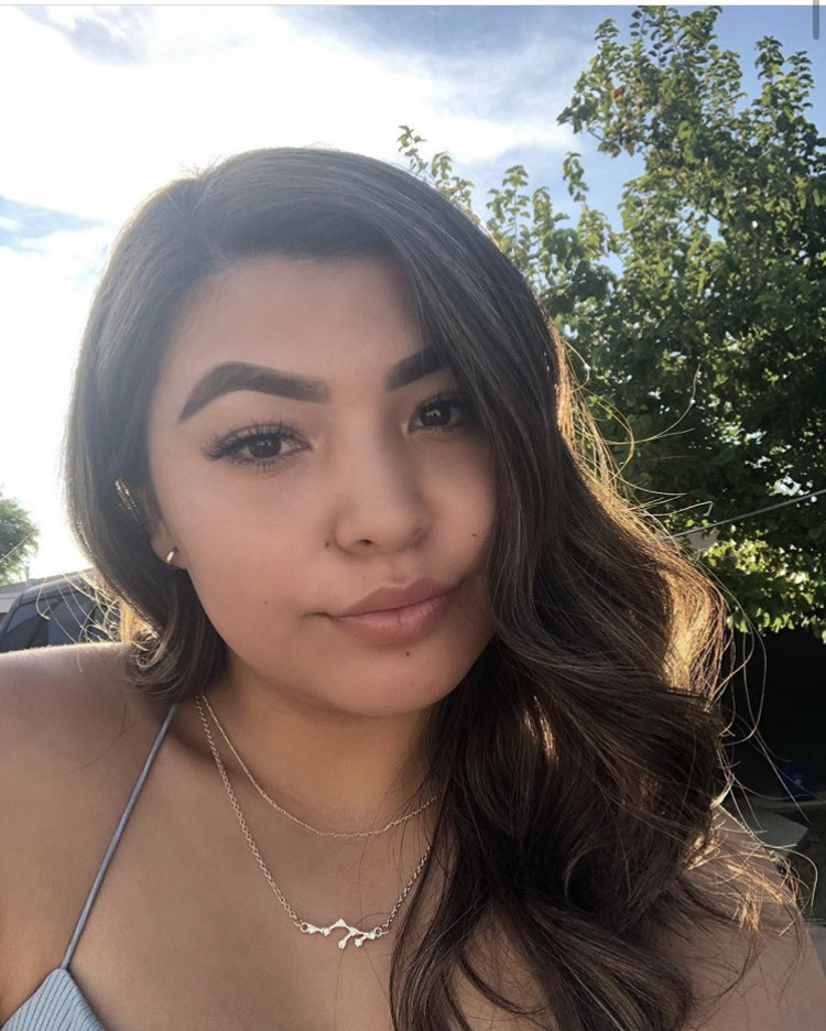 Nicole Ruiz, student at ASU, shows off her makeup skills in a selfie. 